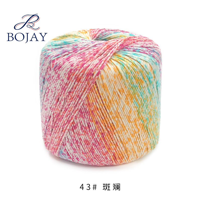 Bjay 8ply 100% хлопковая кружевная толстая пряжа для вязания крючком и ручной работы, в наличии разные цвета, 40 г на мяч