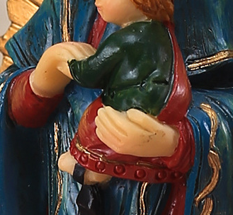 European style resin religious statues catholic unpainted with arts and crafts of statue of the virgin mary