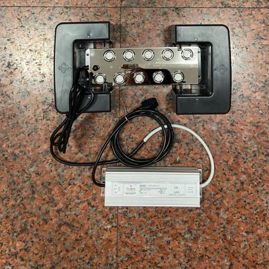 Туманообразователь из нержавеющей стали с 12 головками 8 л/ч + Водонепроницаемый источник питания 220 В + поплавок = 1 комплект