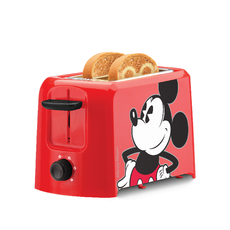 Factory Price Automatic Electric Bread 2 Slice Toaster with Mickey Mouse Icon