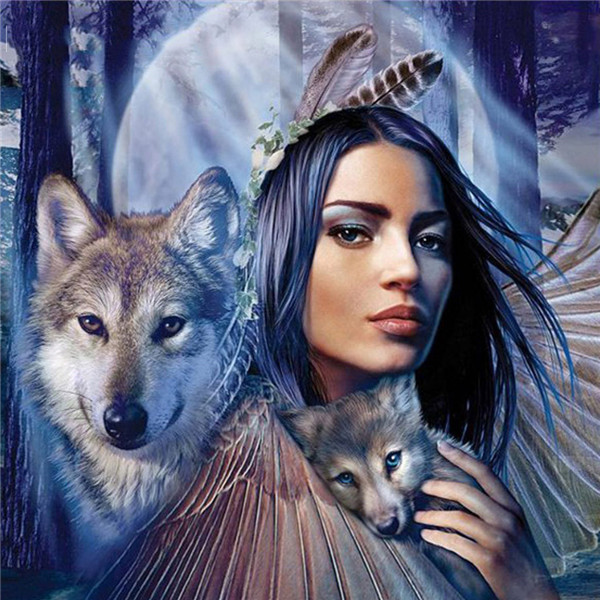 DIY Diamond Art Painting Kits Wolf Animal Photo Custom Diamond Embroidery Sale Woman Decor For Home