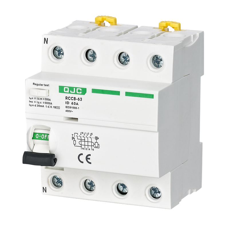 4P RCCB-63 остаточный ток автоматический выключатель AC 230V/415V 50/60Hz 6KA
