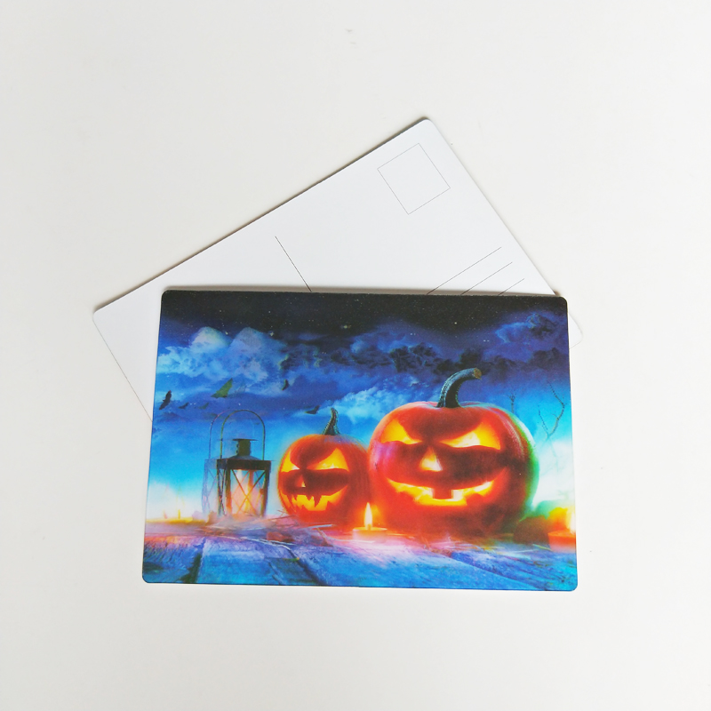Оптовая продажа настроить высокое качество 10*15 см PET PP 3D lenticular Хэллоуин открытка для детей фестиваль подарки