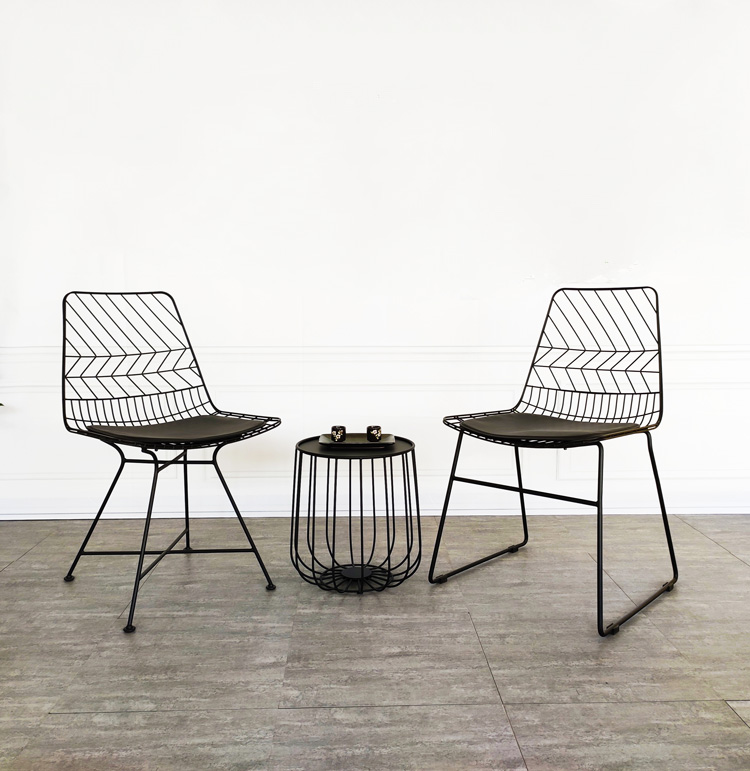 Use for modern dining table set match metal chairs outdoor garden