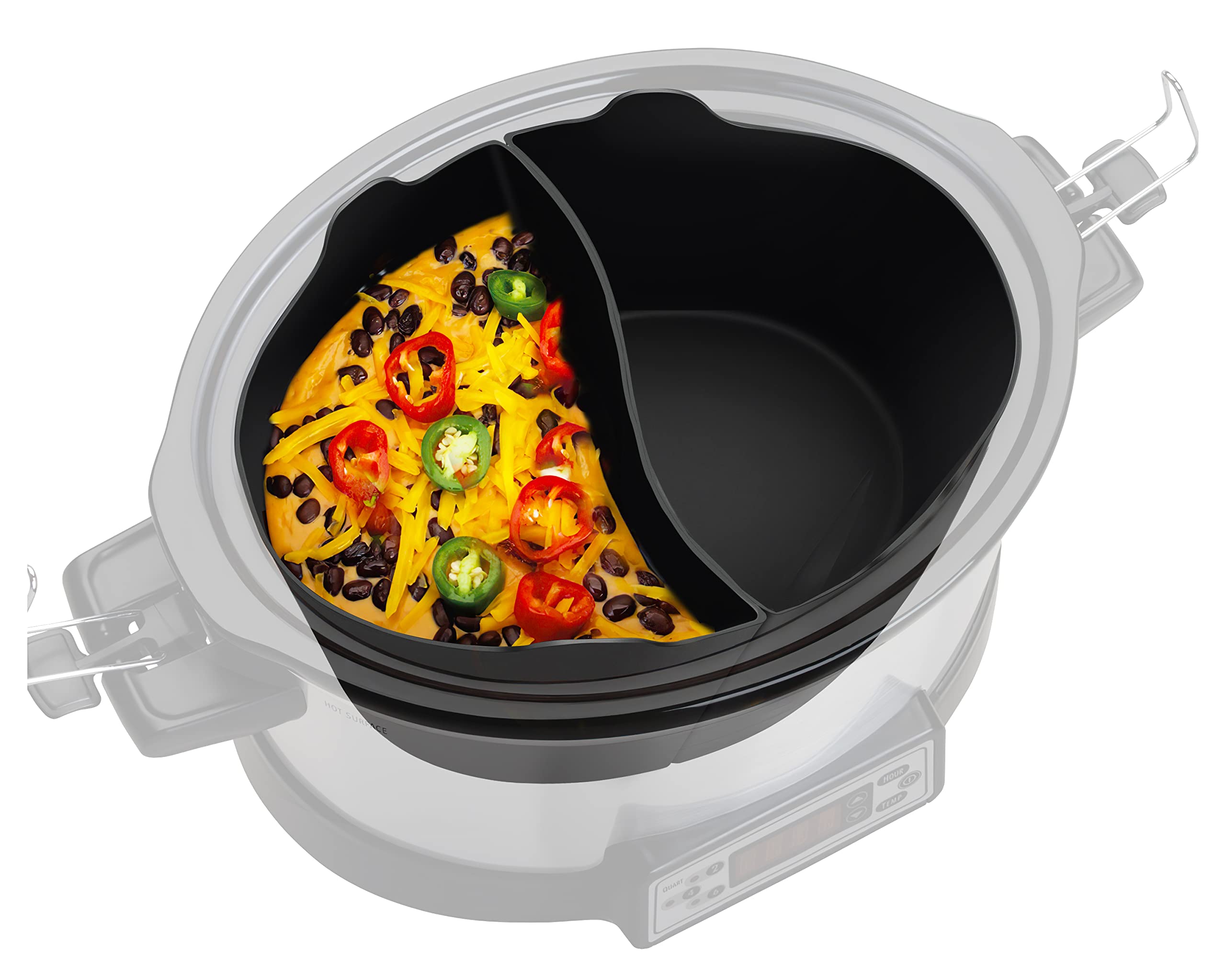 2 в 1 упаковке силиконовые вкладыши для медленной плиты подходят для Crockpot и Гамильтона пляжа 6QT кастрюля силиконовый разделитель для медленной плиты