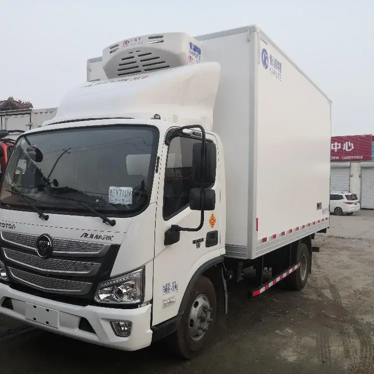 China foton brand food meat frozen truck refrigerator van truck