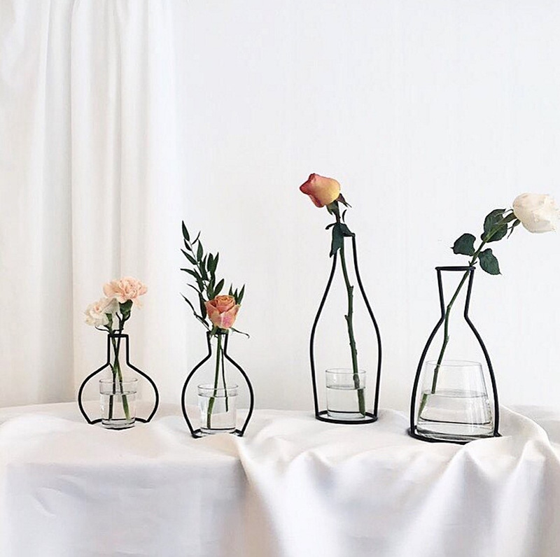 Deko Artikel Farmhouse Design Metal Nordic Nautical Modern Interior Table Decoration Home Flowers Vases Decor for Living Room