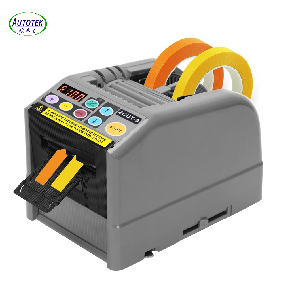 Wholesale ZCUT-9 220V/110V 6-60mm Width Automatic Tape Dispenser Auto Ribbon Cutting Machine Desktop Tape Dispenser
