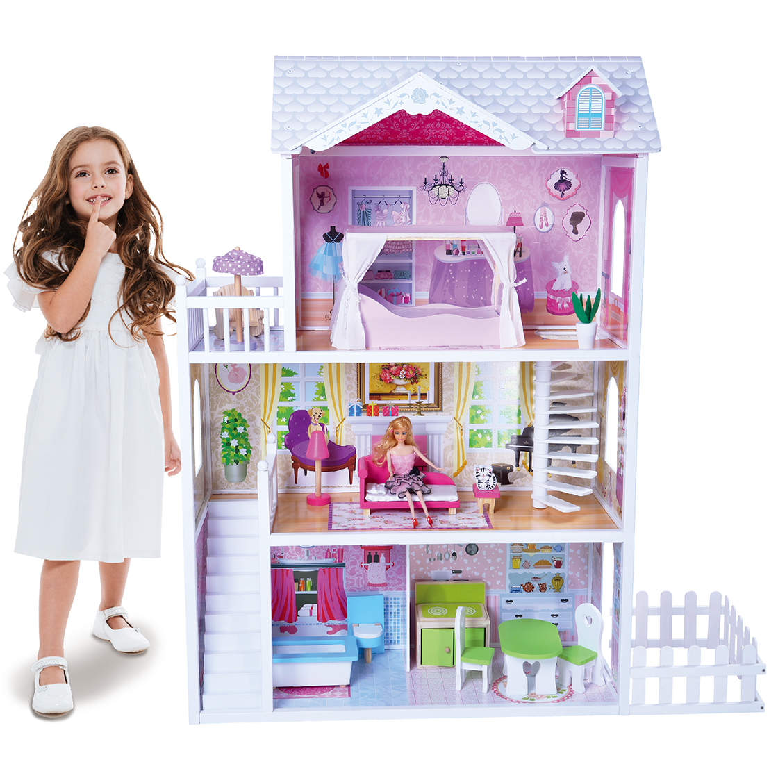 Деревянный кукольный домик, игрушки, обучающие игрушки, деревянный кукольный домик