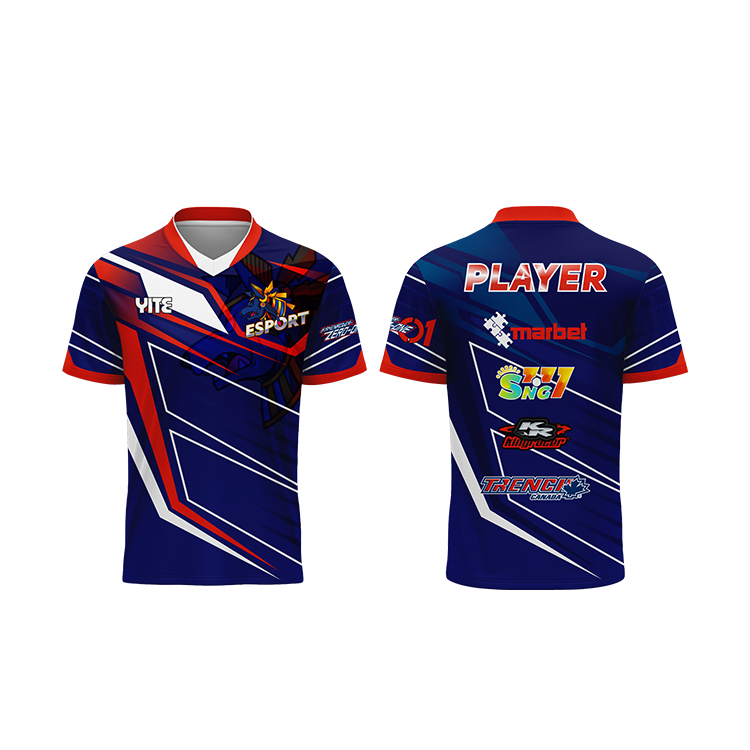 Low moq cheap e-sport jersey shirt custom sublimation 3d print e-sport jersey