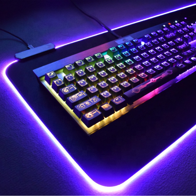 Игровой резиновый USB подключение RGB подсветка коврик для мыши Сияющий коврик для мыши