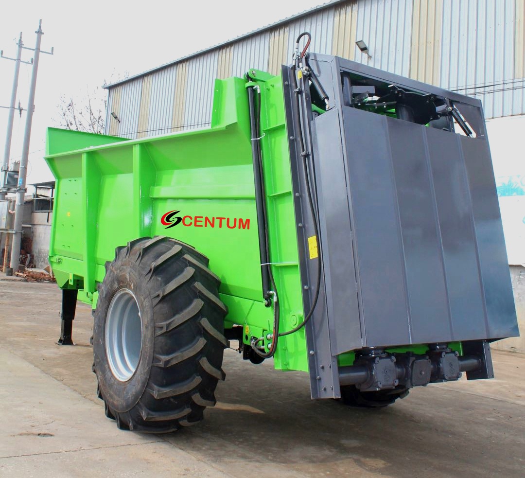 Tractor Towable Organic Manure Fertilizer Spreader Muck Spreading Machinery 10CBM Two Shaft Vertical Spreaders