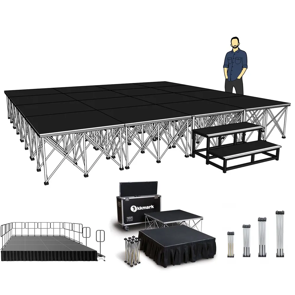 Customized Portable Stage Equipment Event Concert Roof Lighting Truss Roof System Aluminum Truss Stage Platform