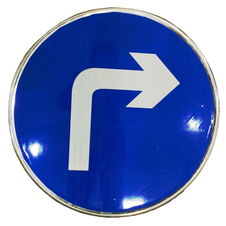 round Traffic Sign Aluminum Plate Street Warning Triangle Stop Right-Away Direction Traffic Road Signs Triangular Safety Sign