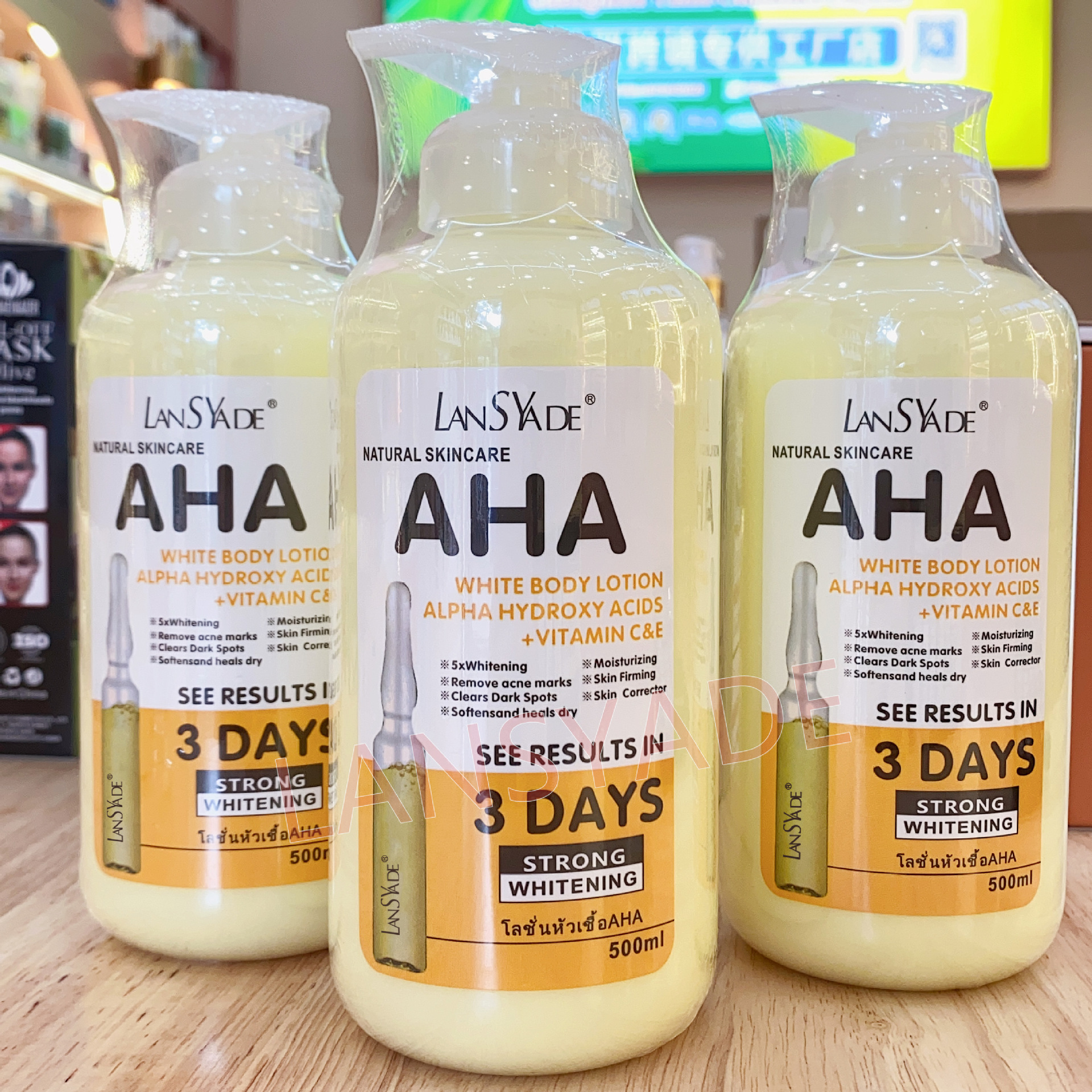 high quality Aha Fruit Acid Body Lotion Ve Skin Brightening Lotion 500ml Moisturizing And Moisturizing Lotion
