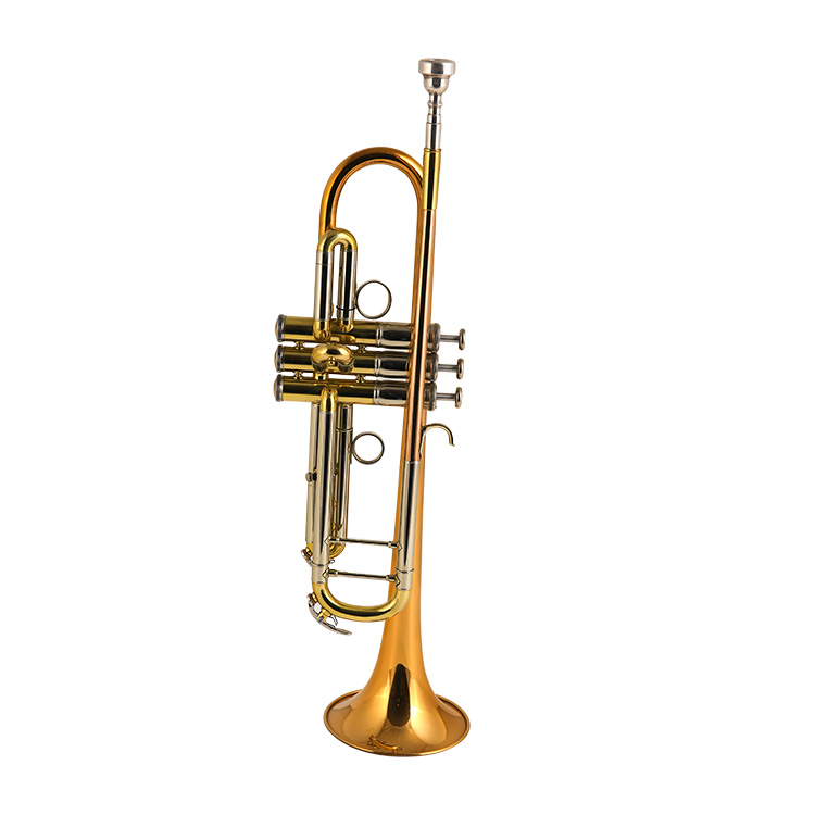 China manufacture Professional Trumpet Bb gold laquer Trumpet with good price