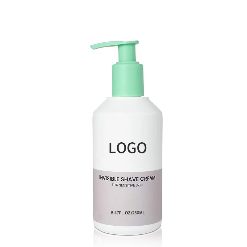 Private Label Korean Sensitive Skin Shaving Cream Women Men Organic Avocado Oil and Paraben free Invisible Shaving Cream Bulk