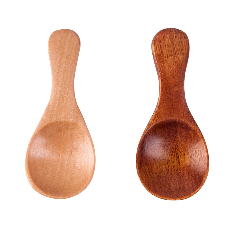 Small Wooden Spoons Mini Condiments Sugar Seasoning Salt Honey Teaspoon Coffee Tea Jam Mustard Ice Cream Wood Spoons