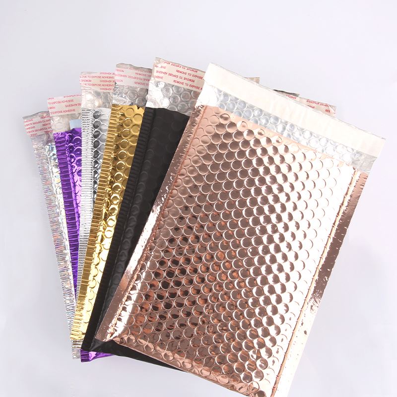Factory Supplying Metallic Bubble Zipper Mailers Padded Envelopes