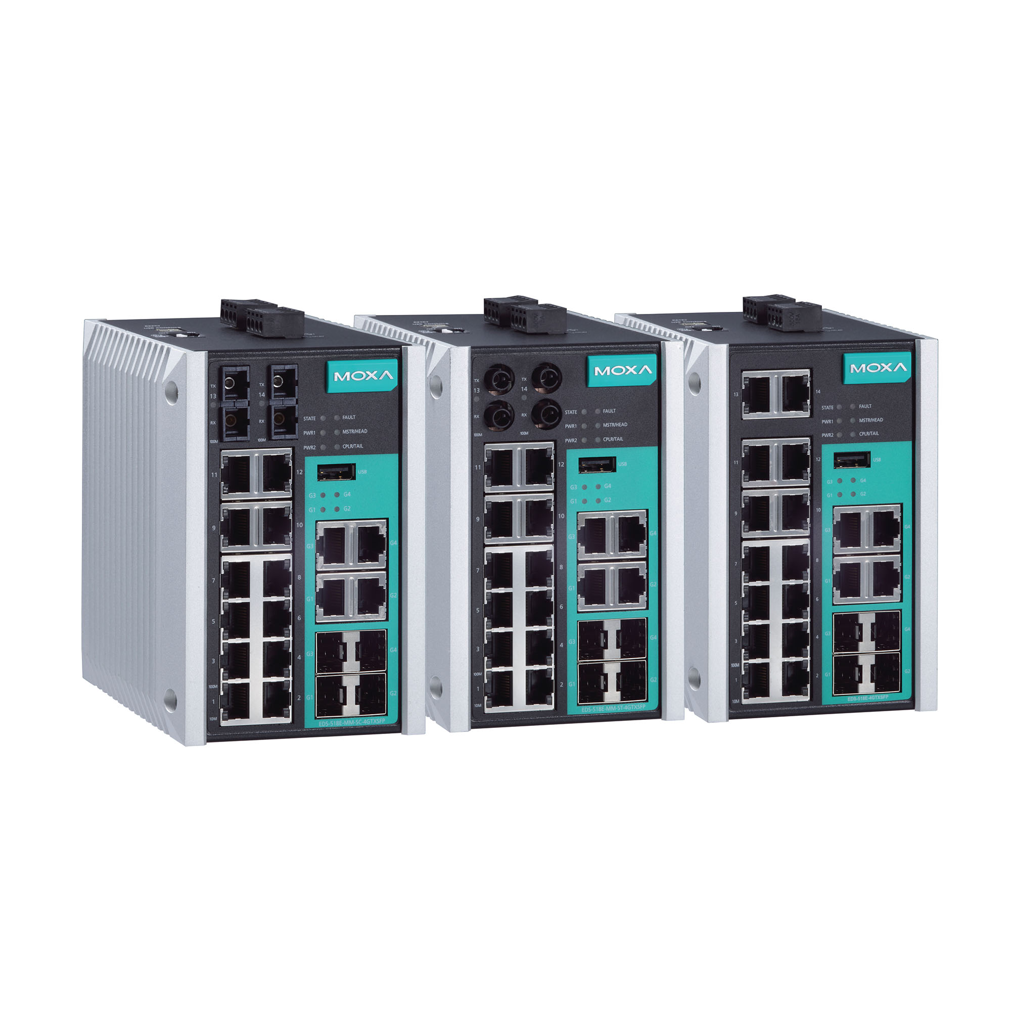 Мокса EDS-518E серии 14 порт 100 м + 4 порта гигабитный управляемый промышленный Ethernet сетевой коммутатор