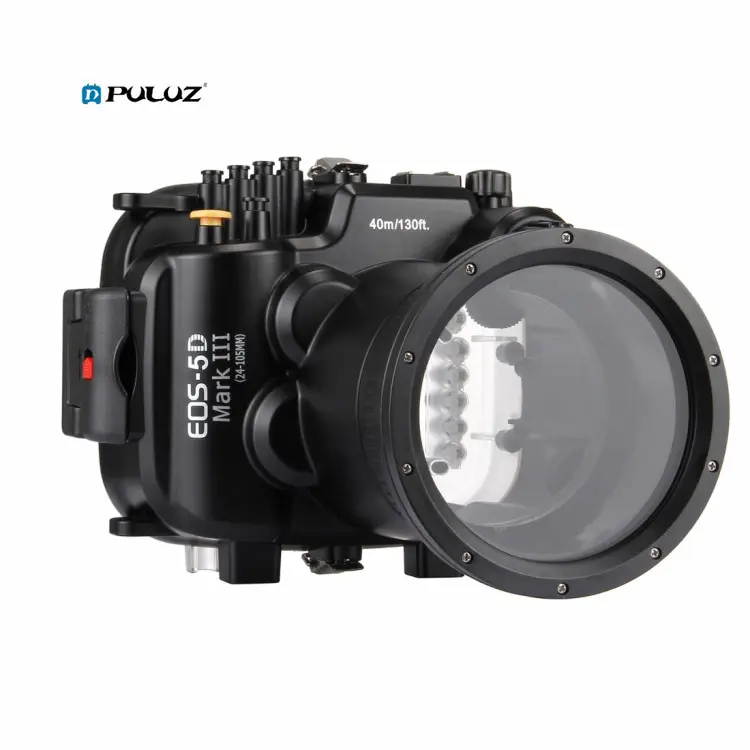40m Underwater Depth Diving Case Waterproof Camera Housing for Canon EOS-5D Mark III (EF 24-105mm f/4L IS II USM)