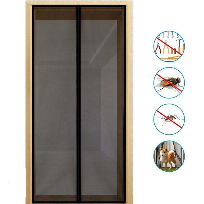 hot new products 2020 retractable Mosquito net door Curtain Hands Free Screen Mosquito Net Door Mesh With Magnets
