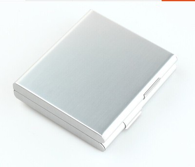 High quality Portable ultra-thin clamshell cigarette case 20pcs capacity metal aluminium alloy cigarette case