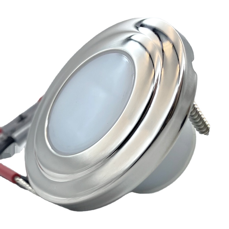 Stainless steel LED Courtesy Light Marine Boat Mirror Polish Step Light 2LM 10-28V LED Courtesy Light
