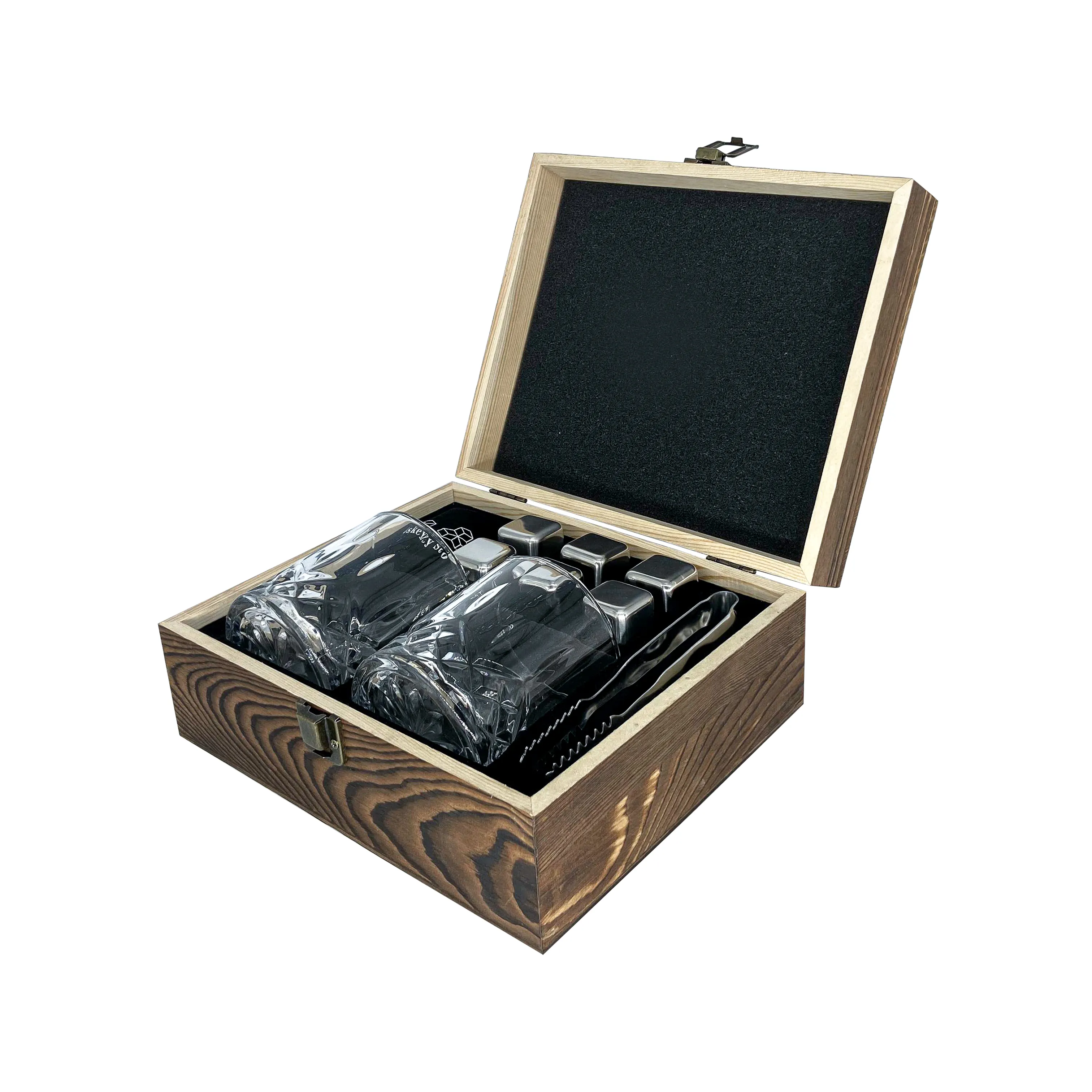 High Quality Whiskey Stones Stainless Steel Reusable Whiskey Stone Gift Set With Box