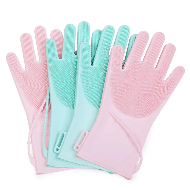 Silicone Cleaning Gloves, Magic Dish Washing Glove, Silicone Dishwashing Gloves