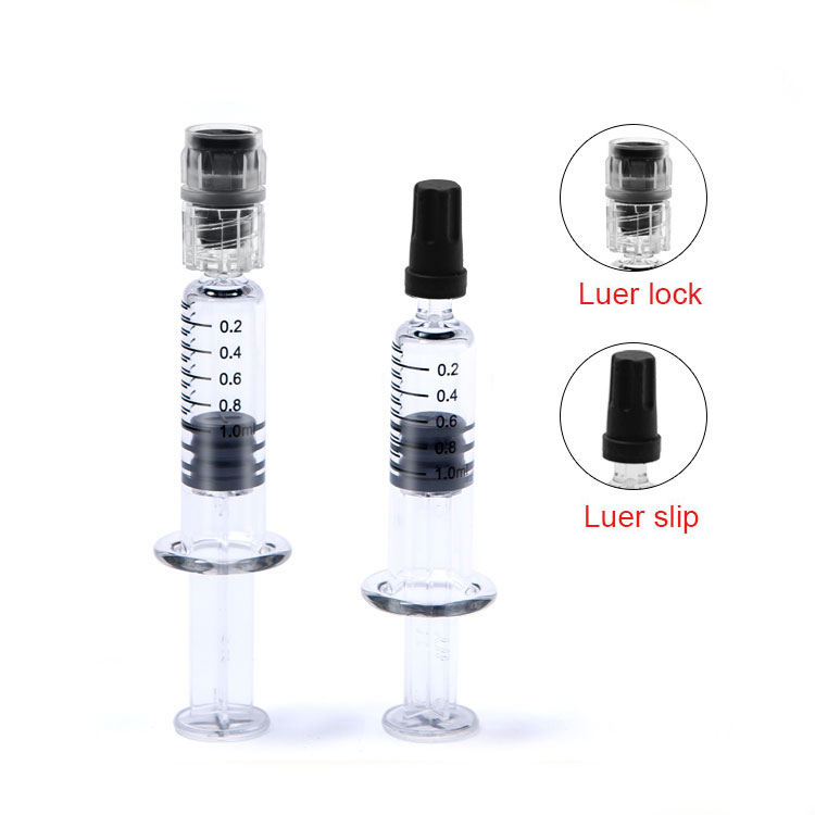 Yarktech 2.25ML 3ML 5ML Luer Lock Syringe Pyrex Glass CBD Syringe Glass Syringe 1ML