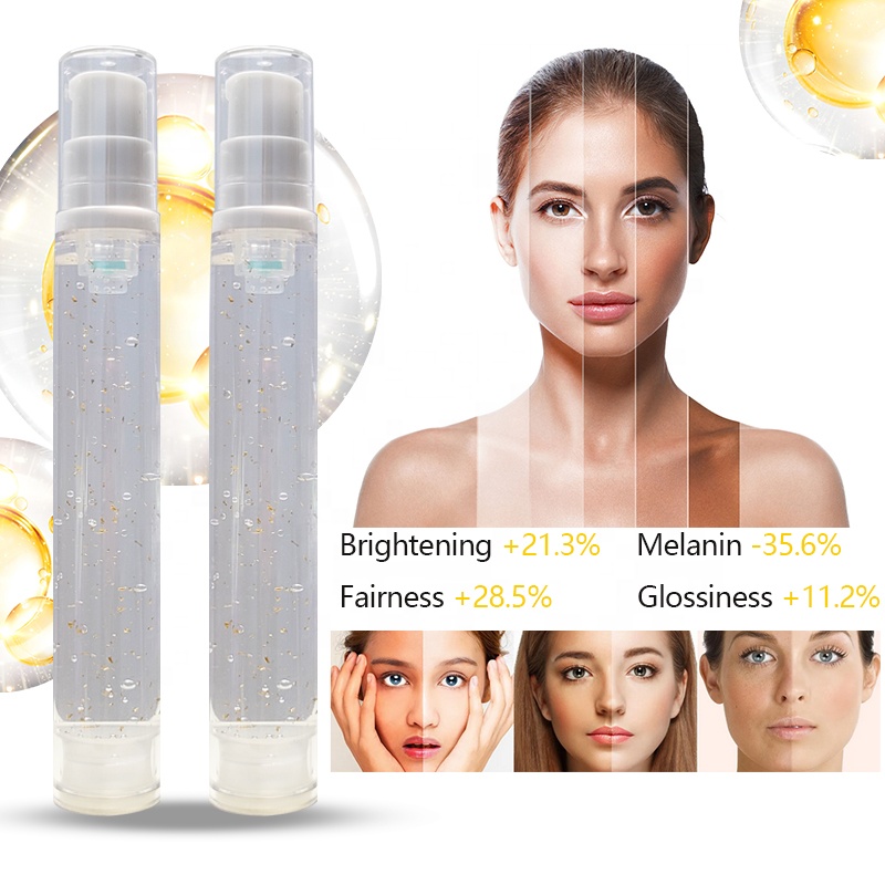 Custom Face Serum With Hyaluronic Acid 24K Gold Foil Anti Aging Anti Wrinkle Nicotinamide Hydrating Vitamin C Serum for Face