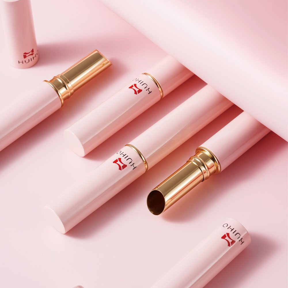 HUIHO Blue Classic Aluminum Metallic Makeup Cosmetics Packaging Lipstick Container Colored Lipstick Tubes