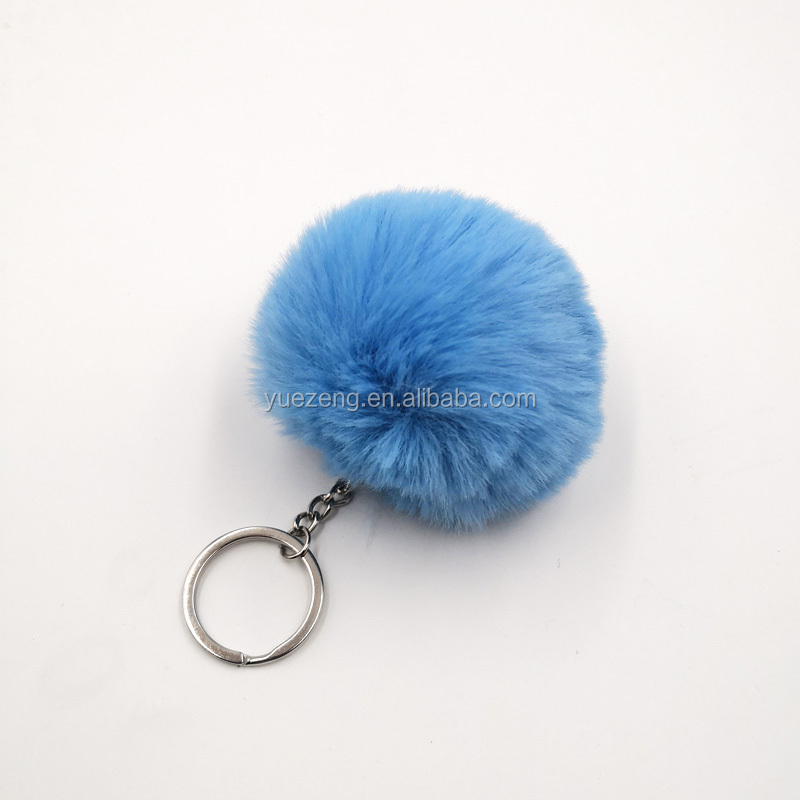 Wholesale soft small rabbit fur keychain pom 2022 new trend