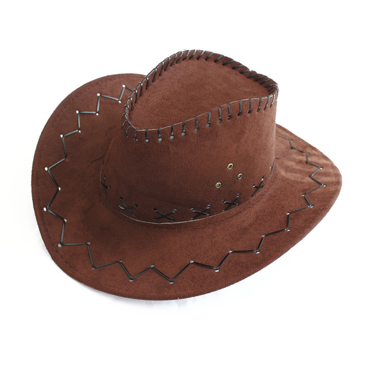 Wholesale child and adult cheap cowboy hat suede promotional cowboy hat