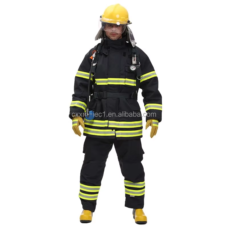 Manufacturer's Fire Fighting Jacket Fireman Outfit with Aramid Nomex Aluminum Foil Fire Suits Uniform
