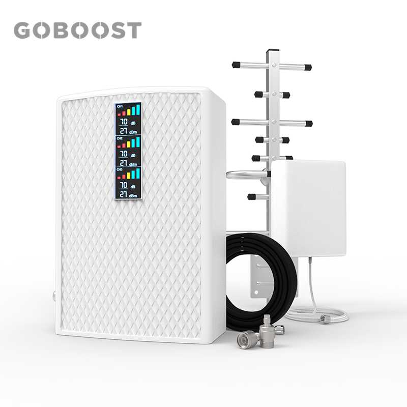 Трехдиапазонный усилитель сигнала Goboost, новая модель 850 1900 1700/2100 AGC/ALC CDMA/PCS/AWS 2G 3G 4G, Мобильный усилитель сигнала/ретранслятор