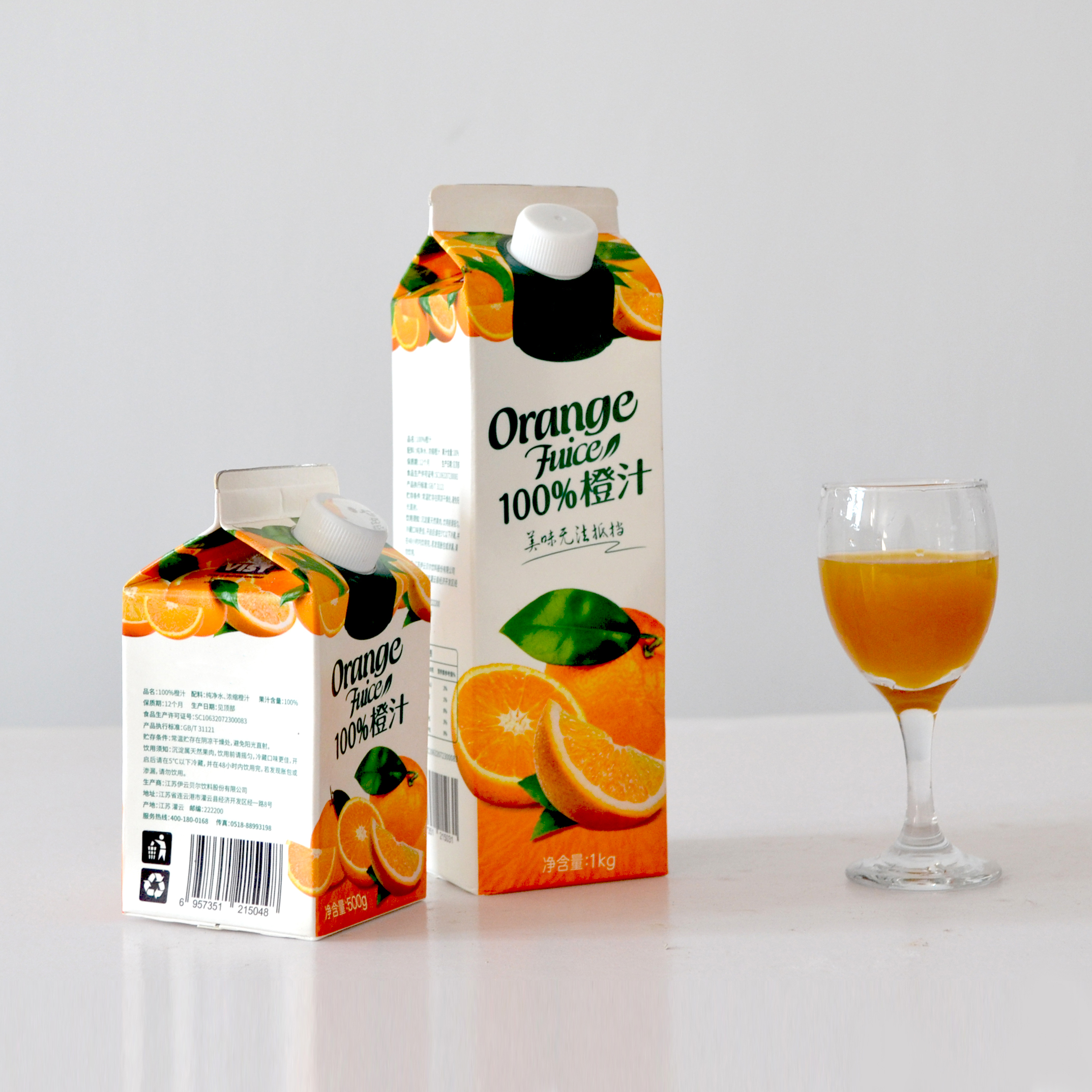 100% Tropical juice 500ml/1L orange juice beverage OEM in China