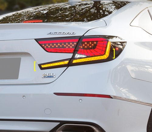 HCmotion Factory wholesales Full LED Start up Animation V2 Rear Tail Lamp 2018 2019 2020 2021 Taillights For Honda Accord