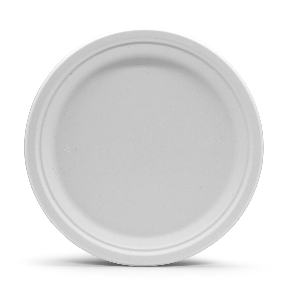 Eco Friendly Biodegradable Sugarcane 9 inch Round Plate Bagasse Tableware Sugar Cane Plate