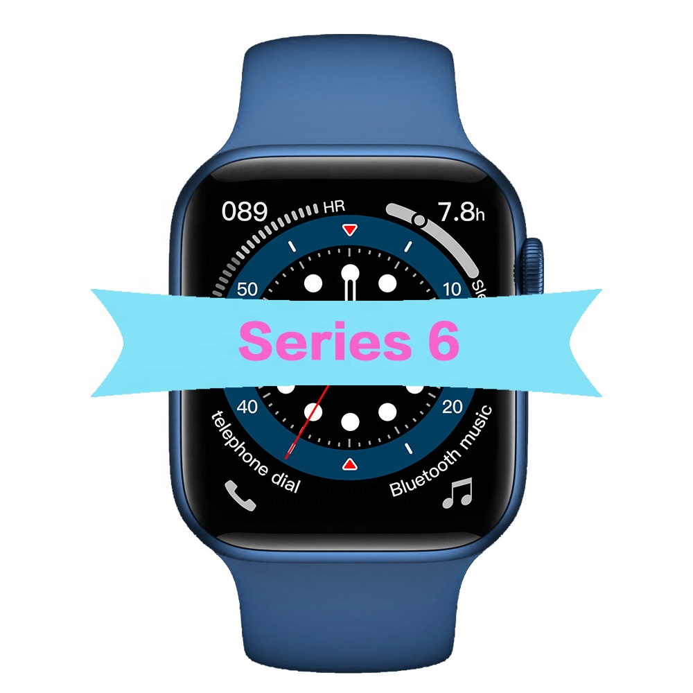 Беспроводная зарядка музыкальные 44 мм W56 серии 6 Smartwatch для iOS Android Iwo13 Смарт-часы