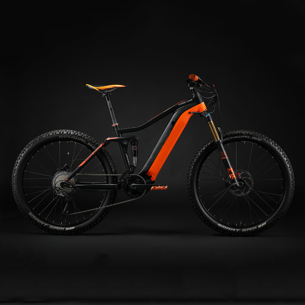 Один kuake высокая производительность 27,5 "500w bafang M600 Средний диск датчика крутящего момента, фара для электровелосипеда в полной подвеской с Deore 10 ускоряющая передача