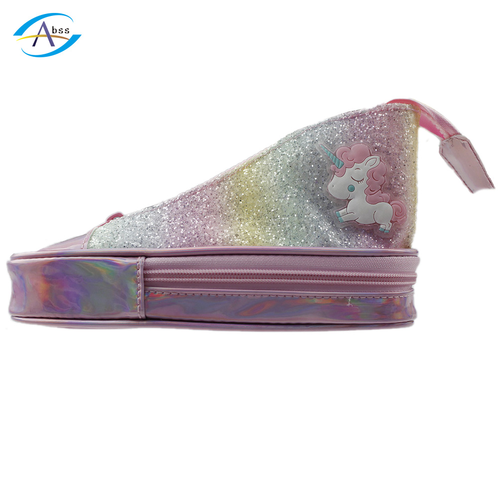 Factory direct selling shoe shape pencil bag Novelty unicorn pencil case Learn the gift