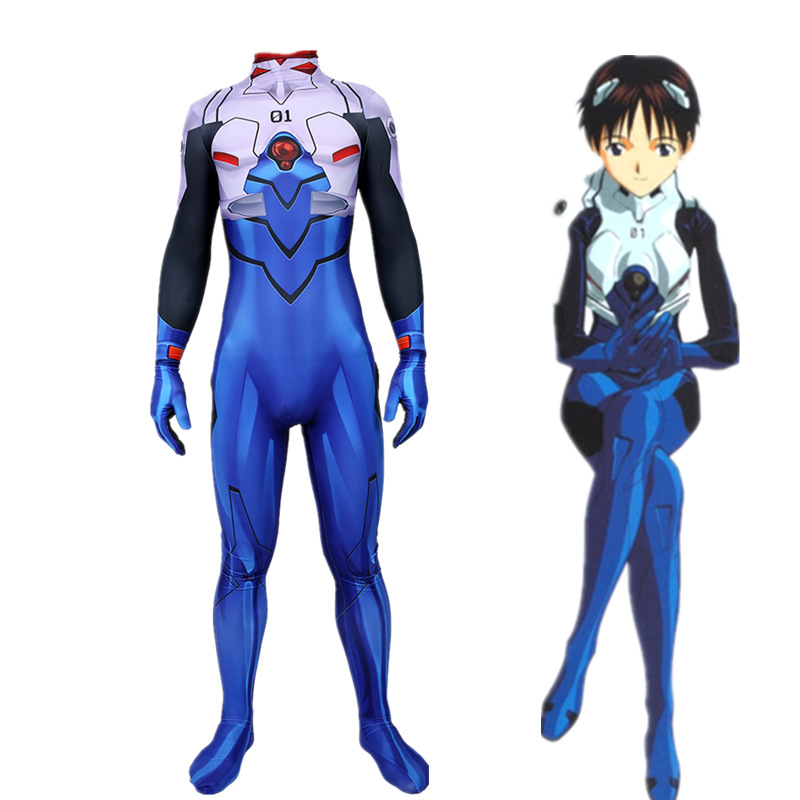 Cheap designer punjabi party Neon Genesis Evangelion Battle teenage tri suit number one Shinji Ikari cosplay tight wear