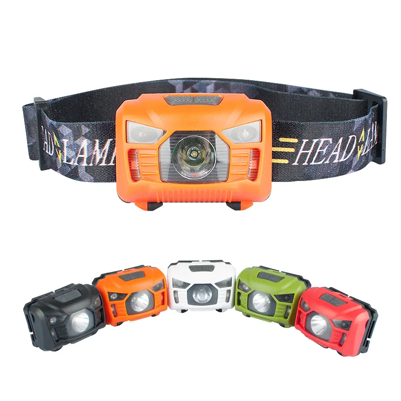 Promotion CE Rohs customization rechargeable sensor led headlamp flashlight for outdoor and sports