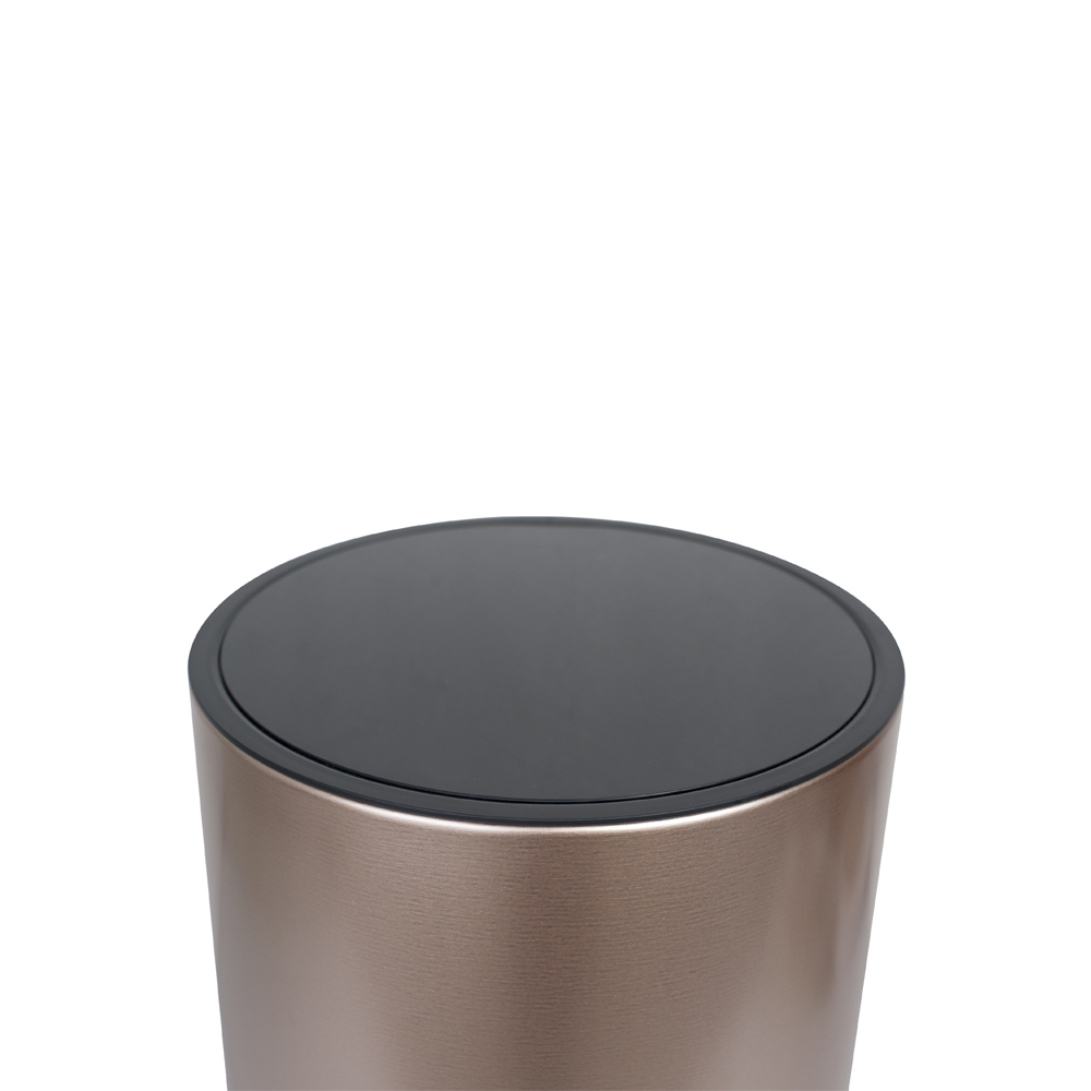 Luxury Stainless Steel Metal Hotel Room Trash can with Pedal Dustbin