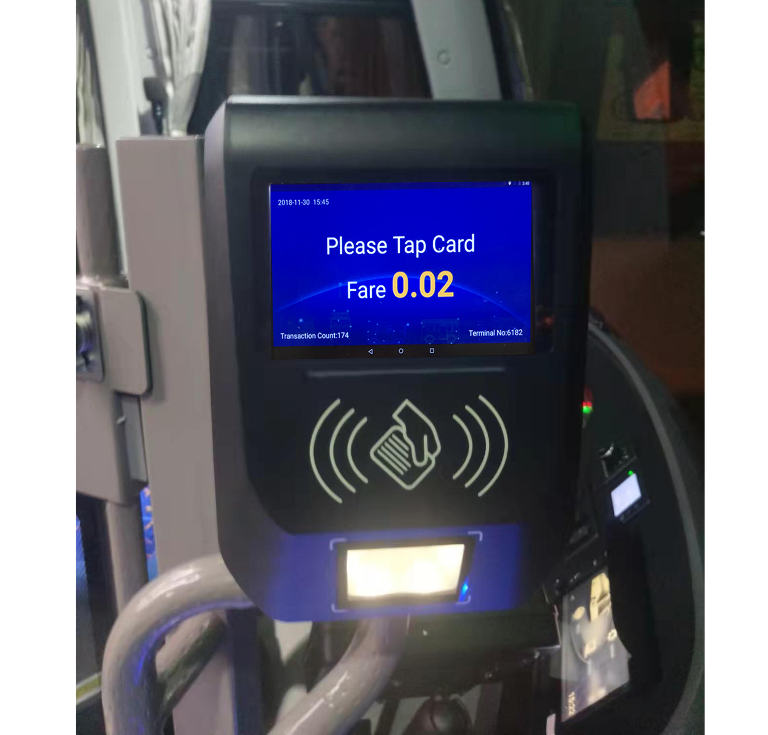 Считыватель 4G RFID с ЖК-экраном/Предоплата IC Card, POS/Bus NFC считыватель
