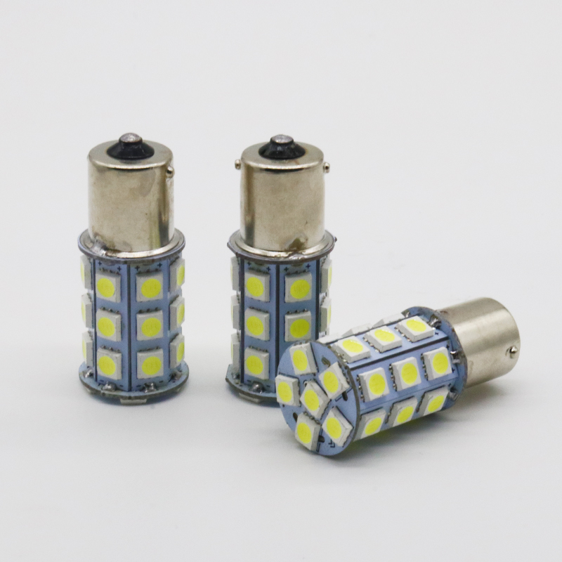 12V-24V Canbus P21 PY21 BA15D 1156 1157 Led Bulb Car BA15S 3030 18SMD White Amber Fijo O Flash Led Turn Signal Brake Light