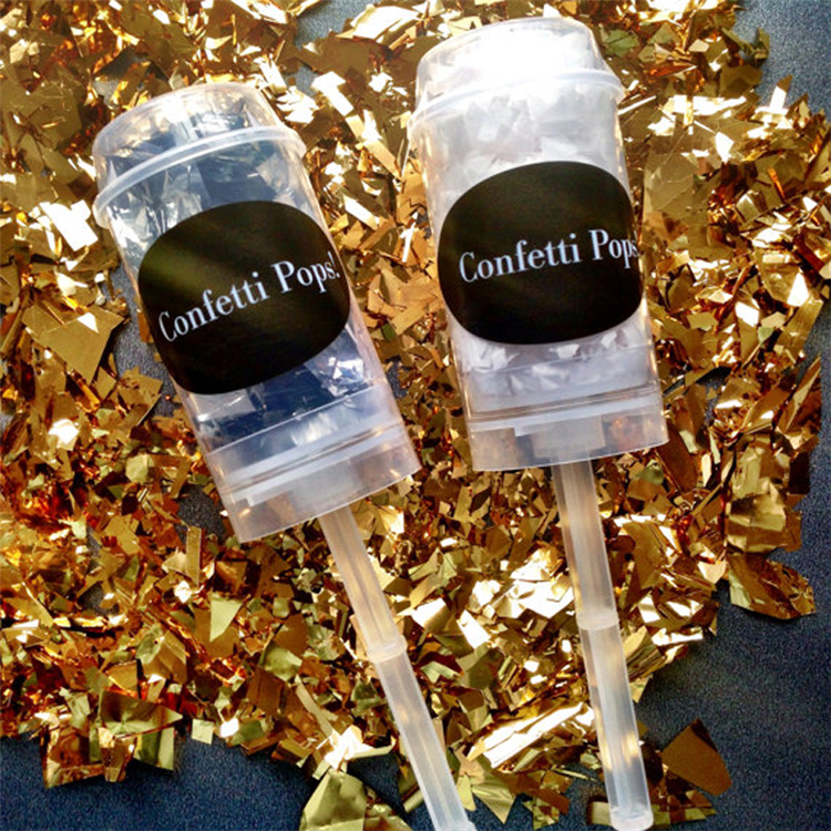 Wedding Popper Birthday Wedding Decoration Stick Popper Confetti Golden Confetti Push