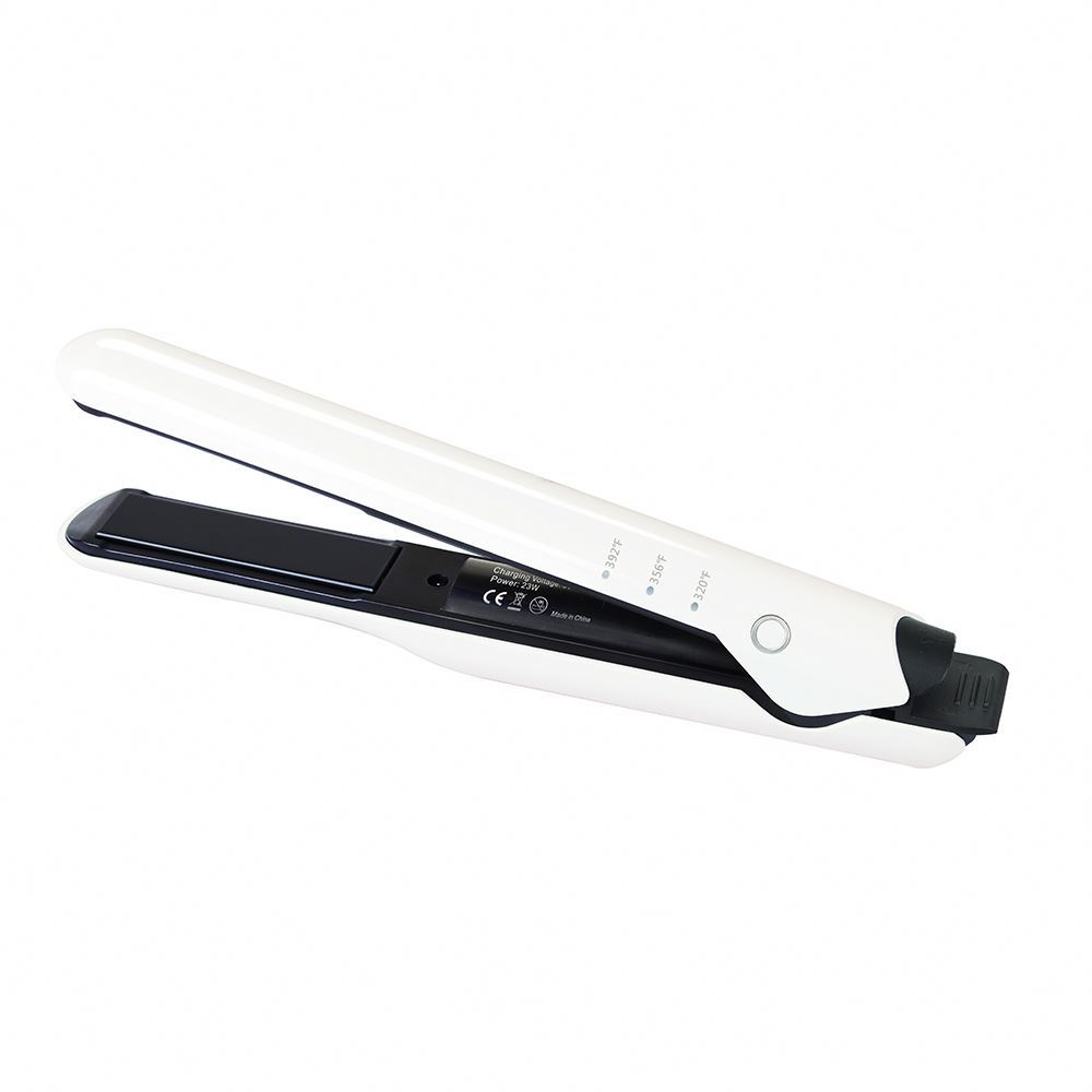 mini usb cordless hair straightener with power bank lock system travel flat irons portable wireless straightening